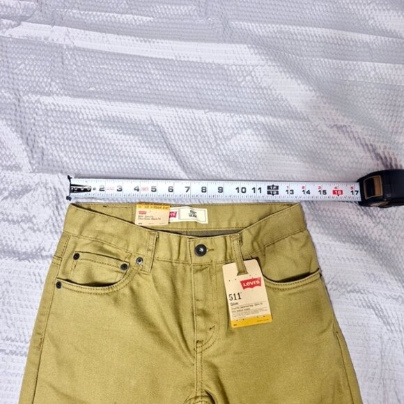511 LEVIS NWT Kids Slim Fit Size 14 regular -  27/27  Olive Green - Picture 6 of 9